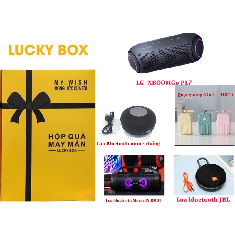 Lucky box, Hộp quà may mắn Có cơ hội trúng Loa LG-XBoom Chính Hãng Trị giá 999K. Mua Là Trúng