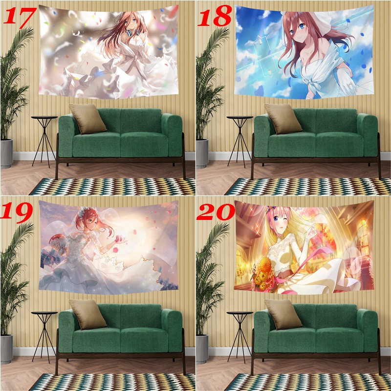 Thảm Treo Tường Trang Trí In Hình Nhân Vật Phim Hoạt Hình The Quintessential Quintuplets