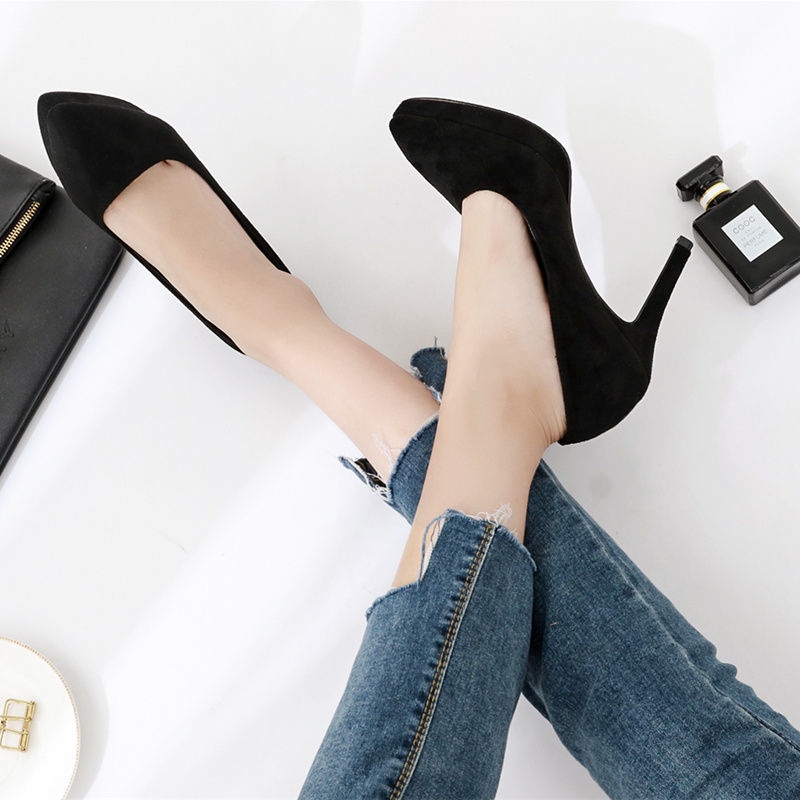 Giày Cao Gót Mũi Nhọn Cao 10cm Chống Thấm Nước Thời Trang Cho Nữ 2022