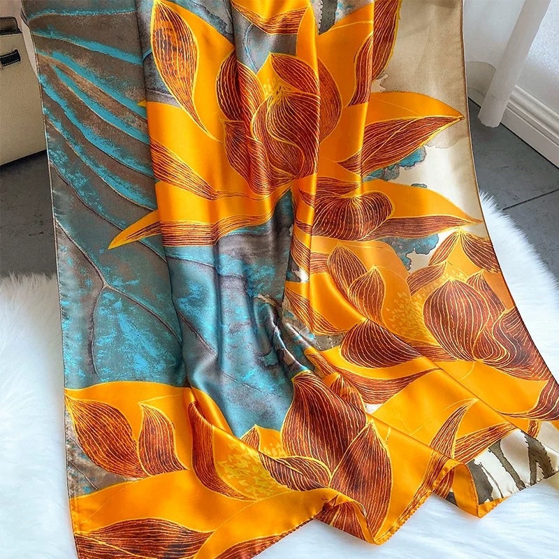 Khăn choàng cổ lụa cao cấp size 90x180cm