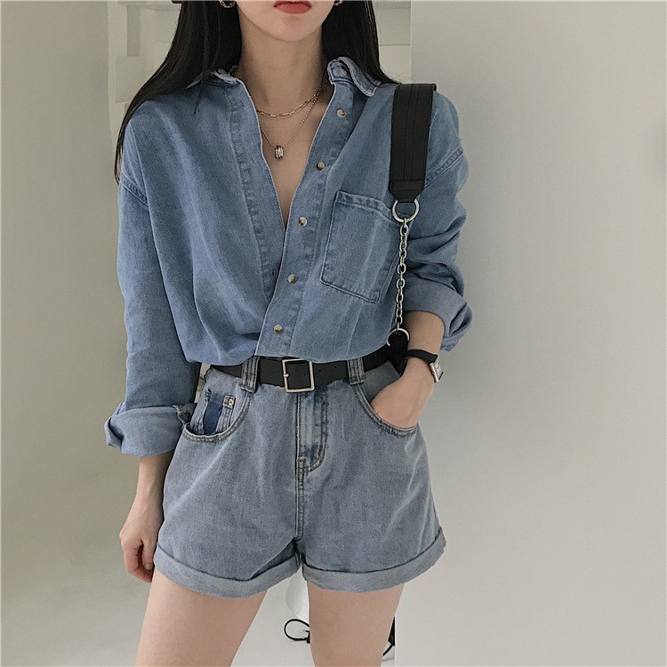 Korean Retro Loose Women's Personalized Denim Jacket