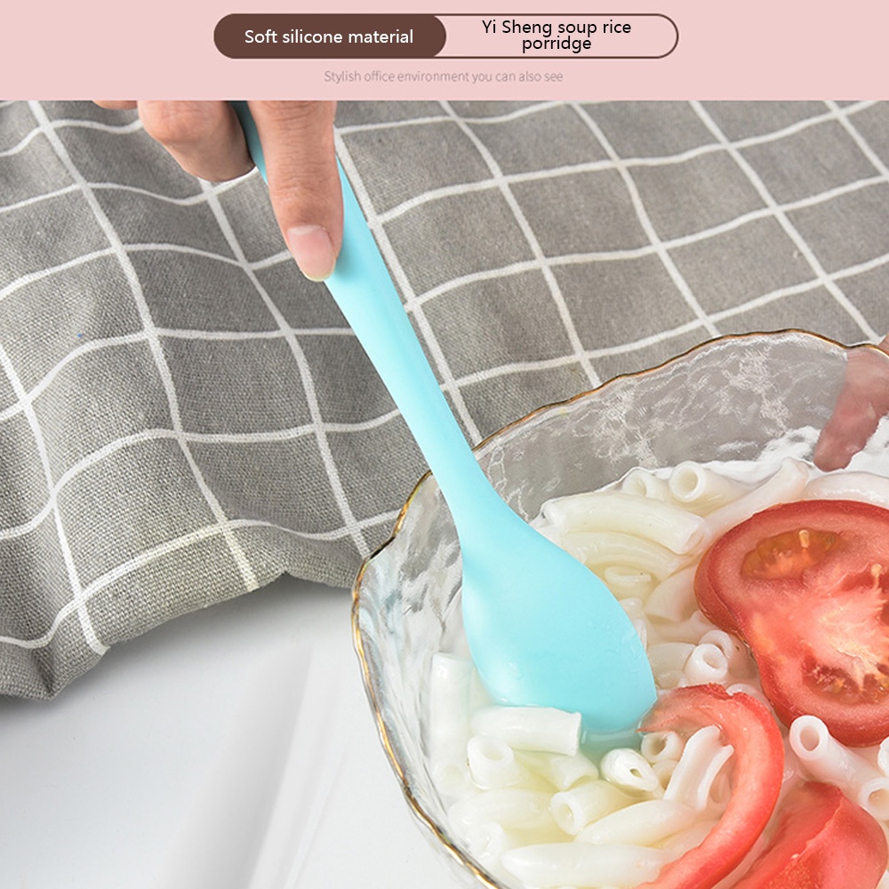 Muỗng Silicone Cán Dài Nhiều Màu Chất Lượng Cao