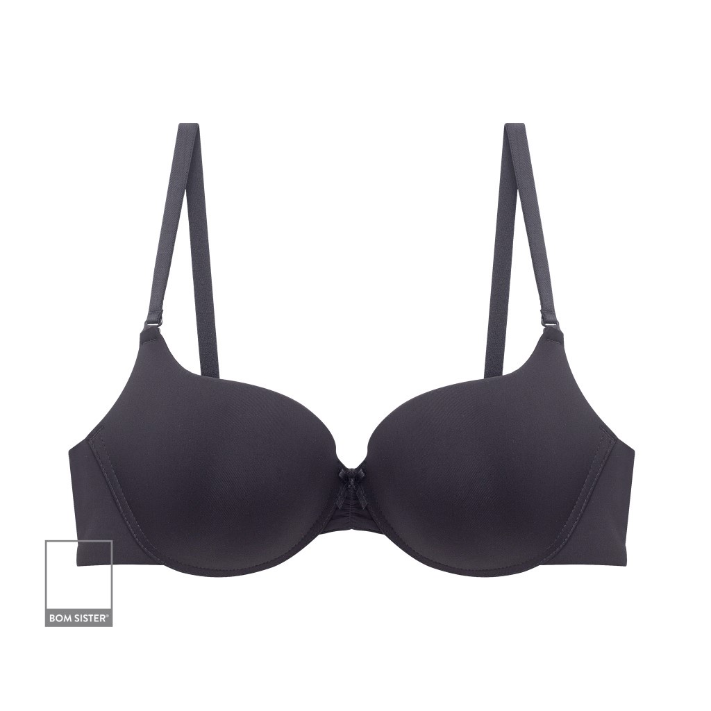 Áo lót mút mỏng thun lạnh không gọng màu trơn đính nơ BOM SISTER MU1007 | BigBuy360 - bigbuy360.vn