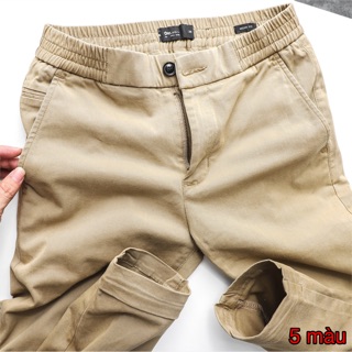 Quần kaki cạp chun 5màu túi chéo , co dãn , mịn , dáng vừa thoải mái , công sở từ n4mstore