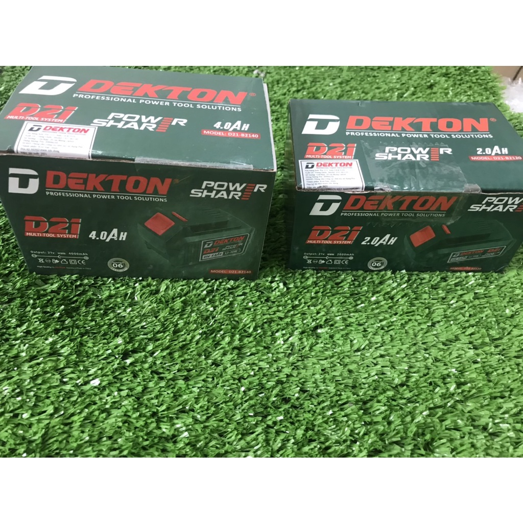 Pin Sạc Dekton 21V 2AH-3AH-4Ah. Dùng cho máy Dekton và những máy trên thị trường chạy chân MKT. BH 6 Tháng