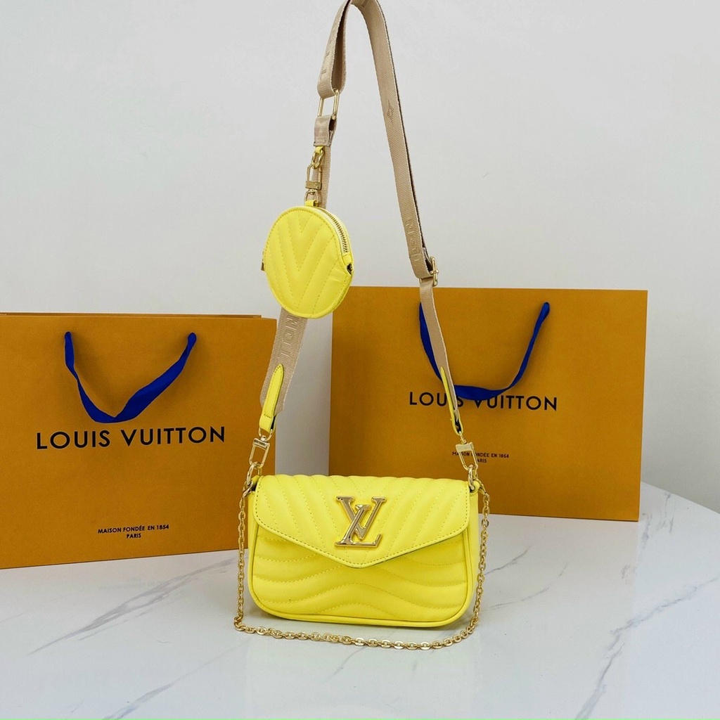 Túi đeo chéo LV kèm ví nhiều màu