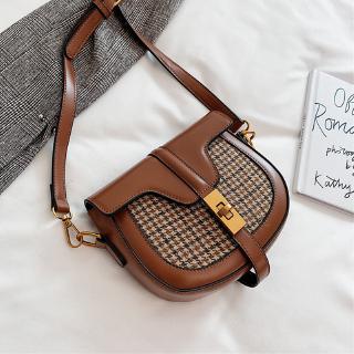 Túi Đeo Chéo Họa Tiết Ca Rô Phong Cách Hàn Quốc Cổ Điển
