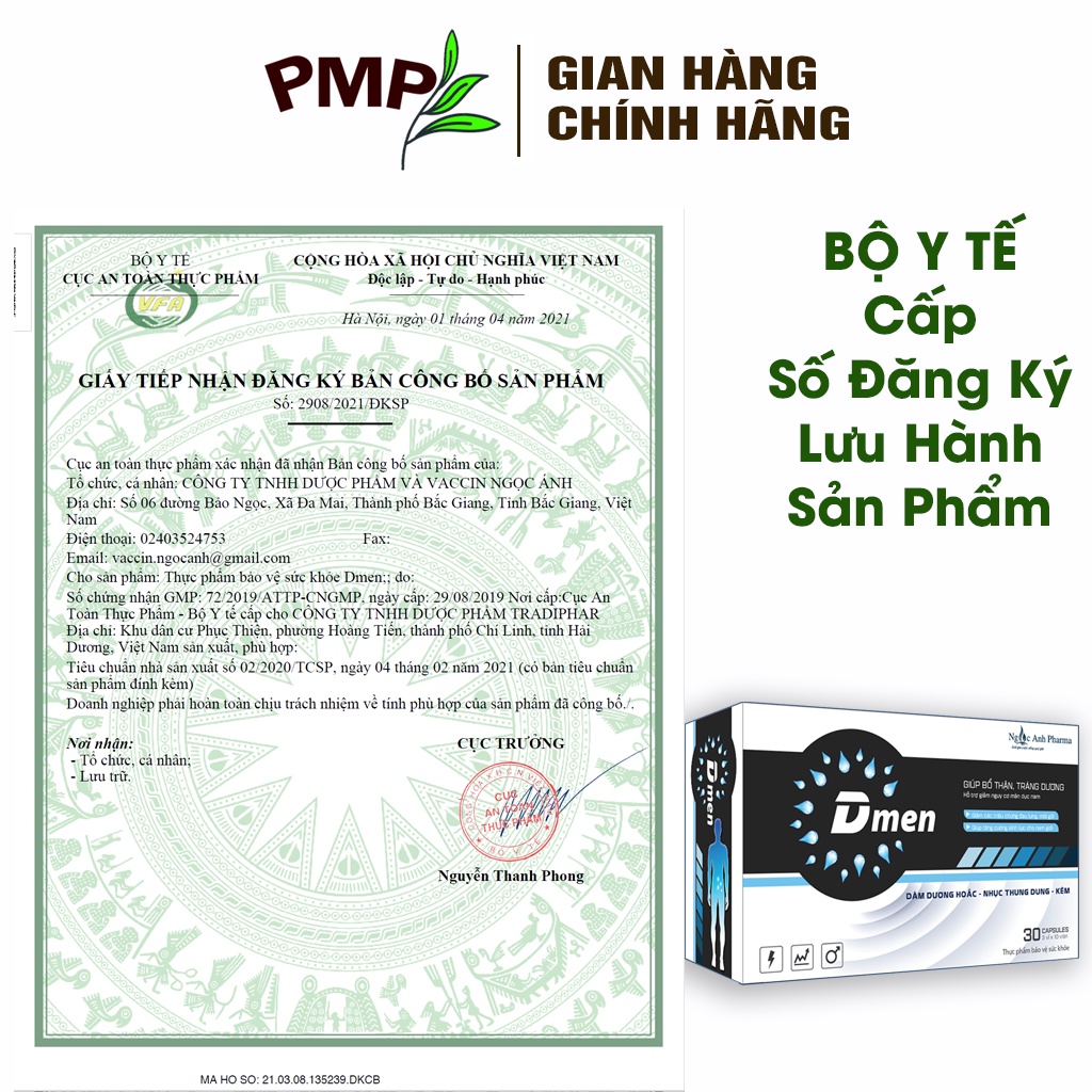 Combo 2 Hộp Dmen PMP Tăng Cường Chất Lượng Tinh Trùng