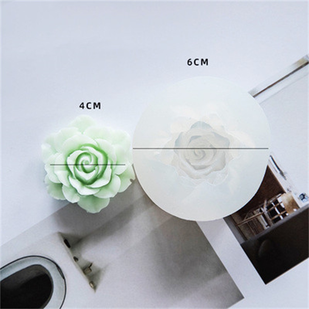 Khuôn Silicon Làm Nến Hình Hoa Hồng 3D
