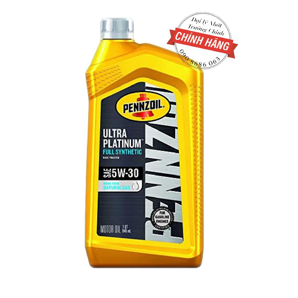 Thùng 6 bình Nhớt Pennzoil Untra Platium 5W30 cao cấp nhập khẩu USA dành cho xe ga , xe ô tô