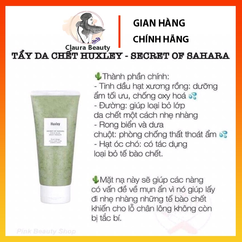 Tẩy Tế Bào Chết Huxley Scrub Mask Sweet Therapy 30g Claura Beauty