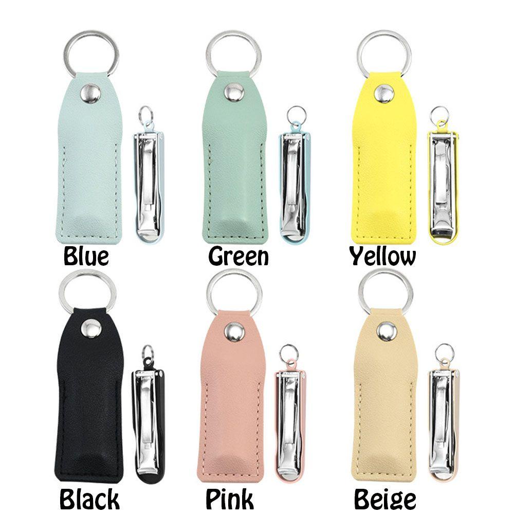 [Hàng mới về] Kẹp cắt móng có thể gấp gọn làm bằng thép không gỉ với bao da mang theo du lịch tiện lợi