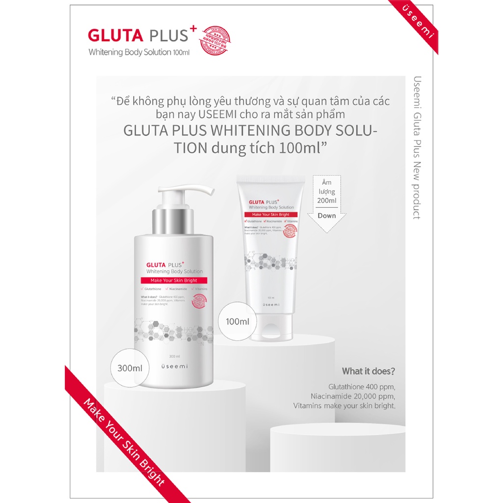 100ml Sữa Dưỡng Thể Làm Trắng Da Useemi Gluta Plus 100ml