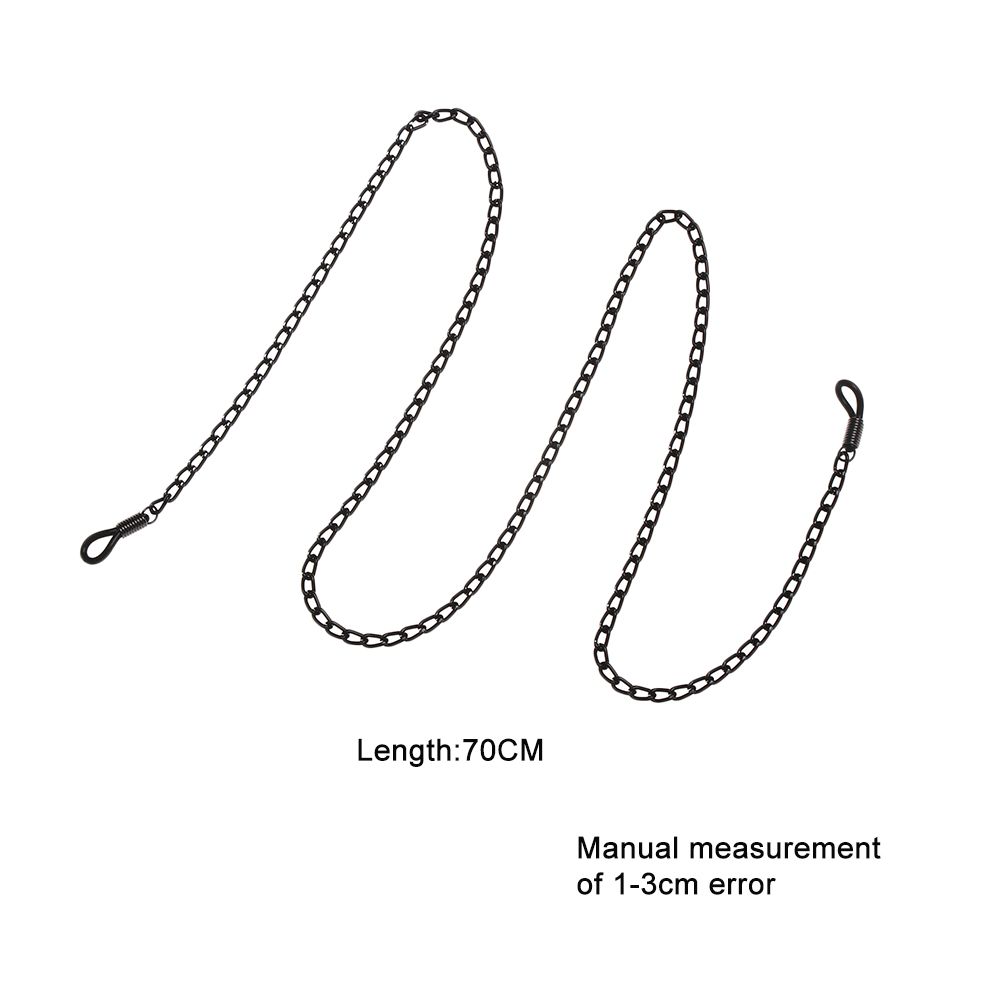 Dây Đeo Mắt Kính Bằng Kim Loại Màu Đen Phong Cách Cổ Điển Thời Trang Cho Nữ