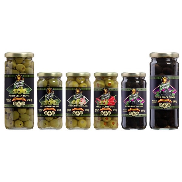 Quả oliu tách hạt latino bella Olives 450g. bella