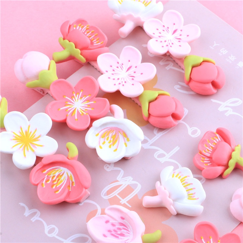 Set 10 Ghim Cài Áo Hình Hoa Anh Đào Xinh Xắn