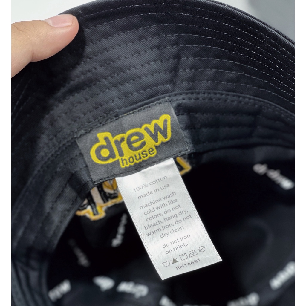 Mũ Bucket DREW phong cách Hàn Quốc họa tiết mặt cười
