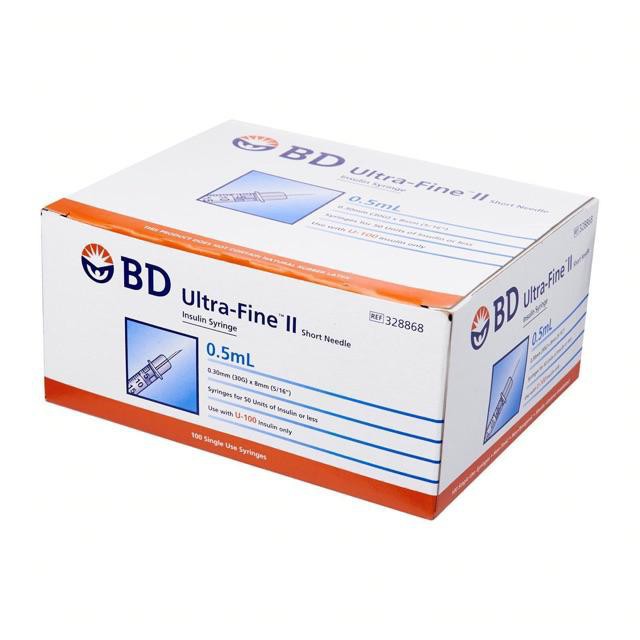 Kim tiêm tiểu đường Insulin BD 0,5ml cc x 30G hộp 100 cây