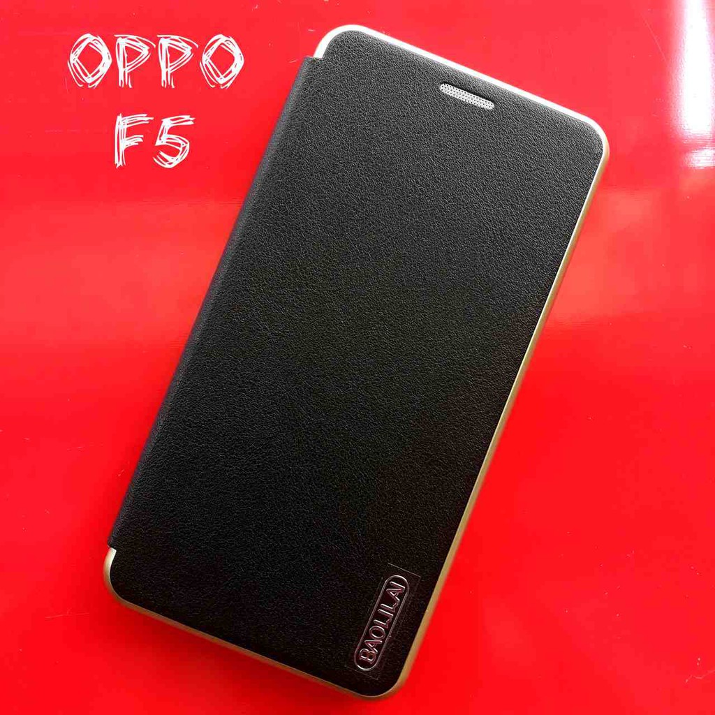 Bao Da Oppo F5 Hiệu Baolilai Màu Đen