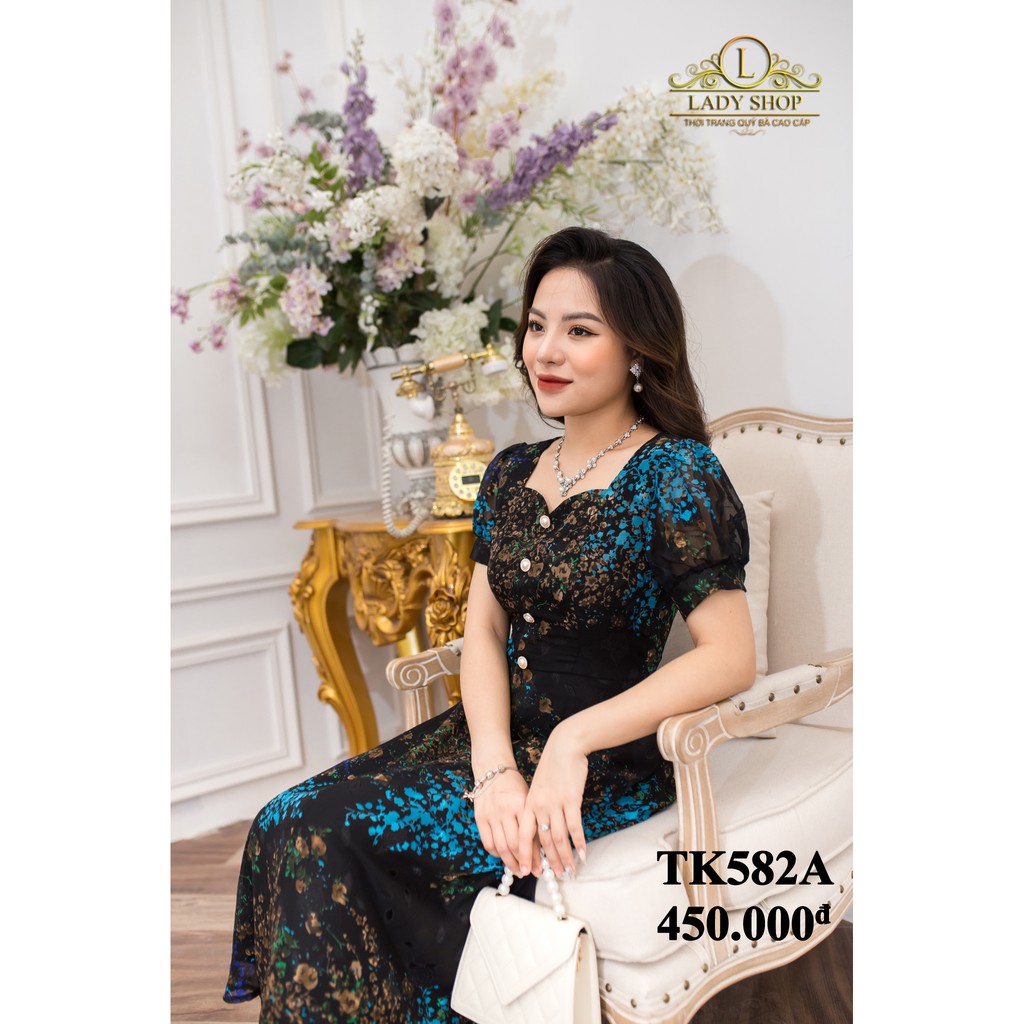 Váy Đầm trung niên Ladyshop thời trang thiết kế cao cấp TK582