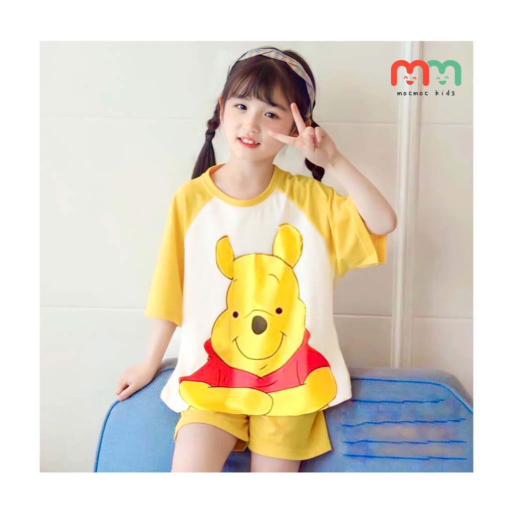 Đồ bộ bé gái size đại cồ mặc nhà thun cotton cao cấp mềm mát, co dãn thoải mái cho bé 25kg đến 63kg