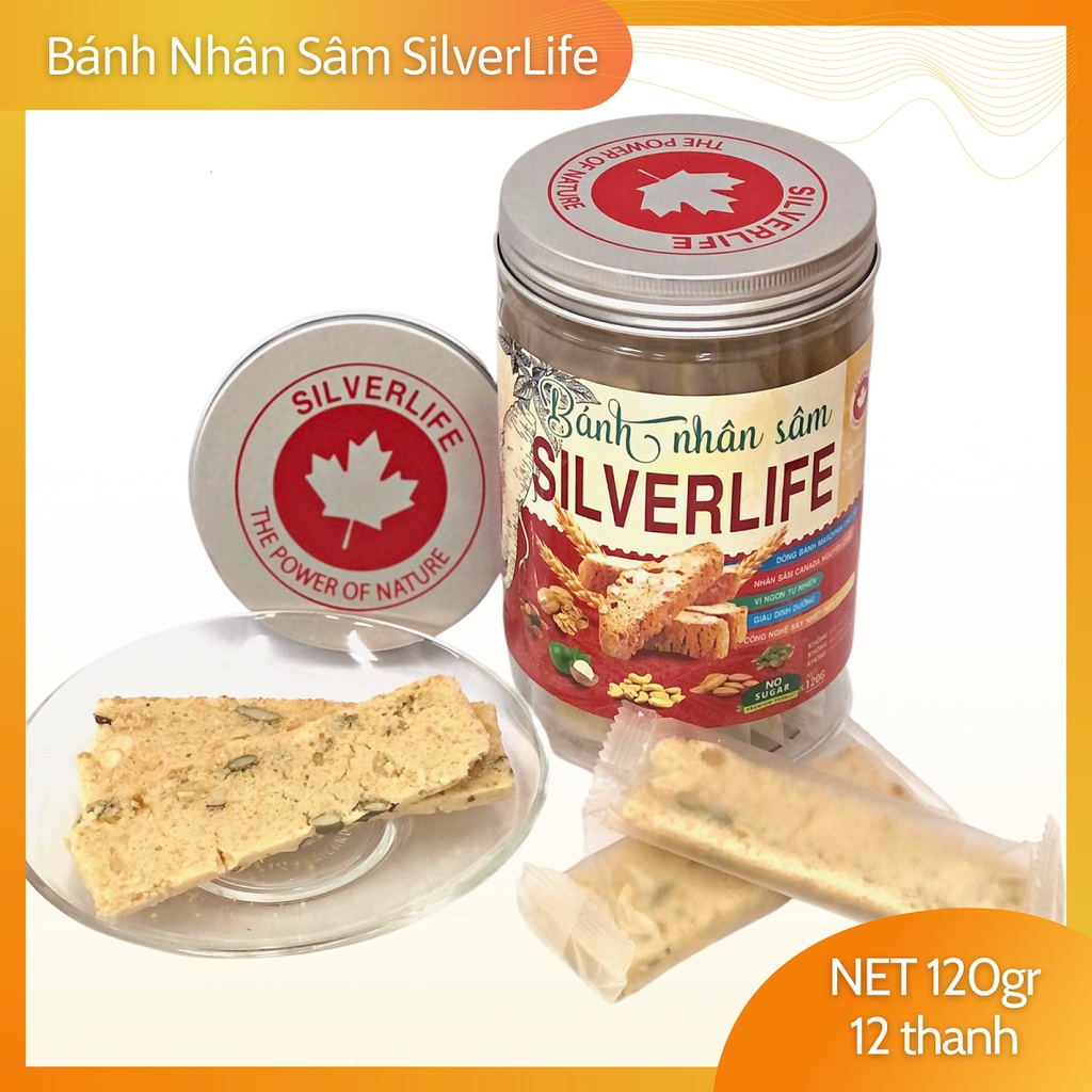 Bánh nhân sâm SilverLife 120gr| Nạp dinh dưỡng - Khỏe hơn mỗi ngày