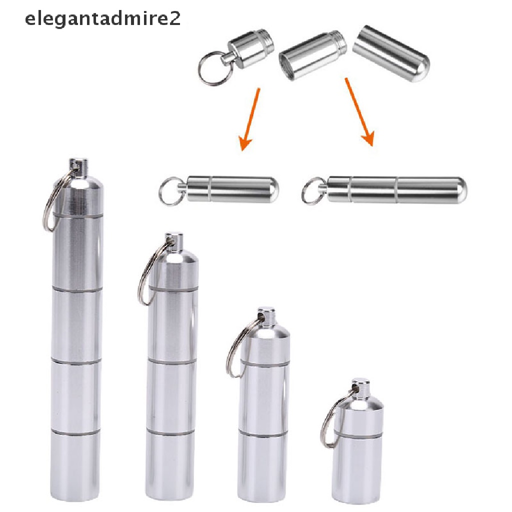 Móc Khóa Hình Viên Con Nhộng 17mm Bằng Nhôm Chống Nước Tiện Dụng