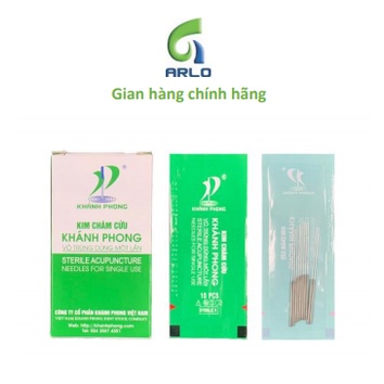 Kim châm cứu Khánh Phong vô trùng dùng 1 lần cán thép, sắc bén - Chính hãng Khánh Phong - Hộp túi 10 gồm 100 kim