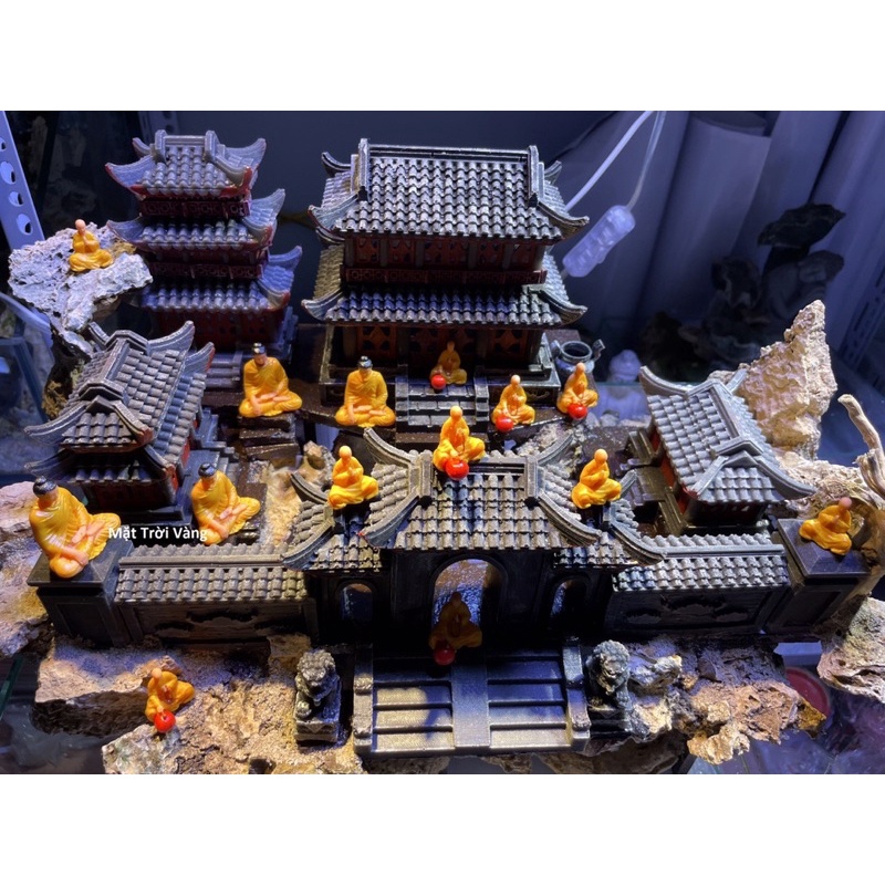 Tượng phật, nhà sư mini dáng chắp tay trang trí tiểu cảnh, non bộ, hồ cá bán cạn