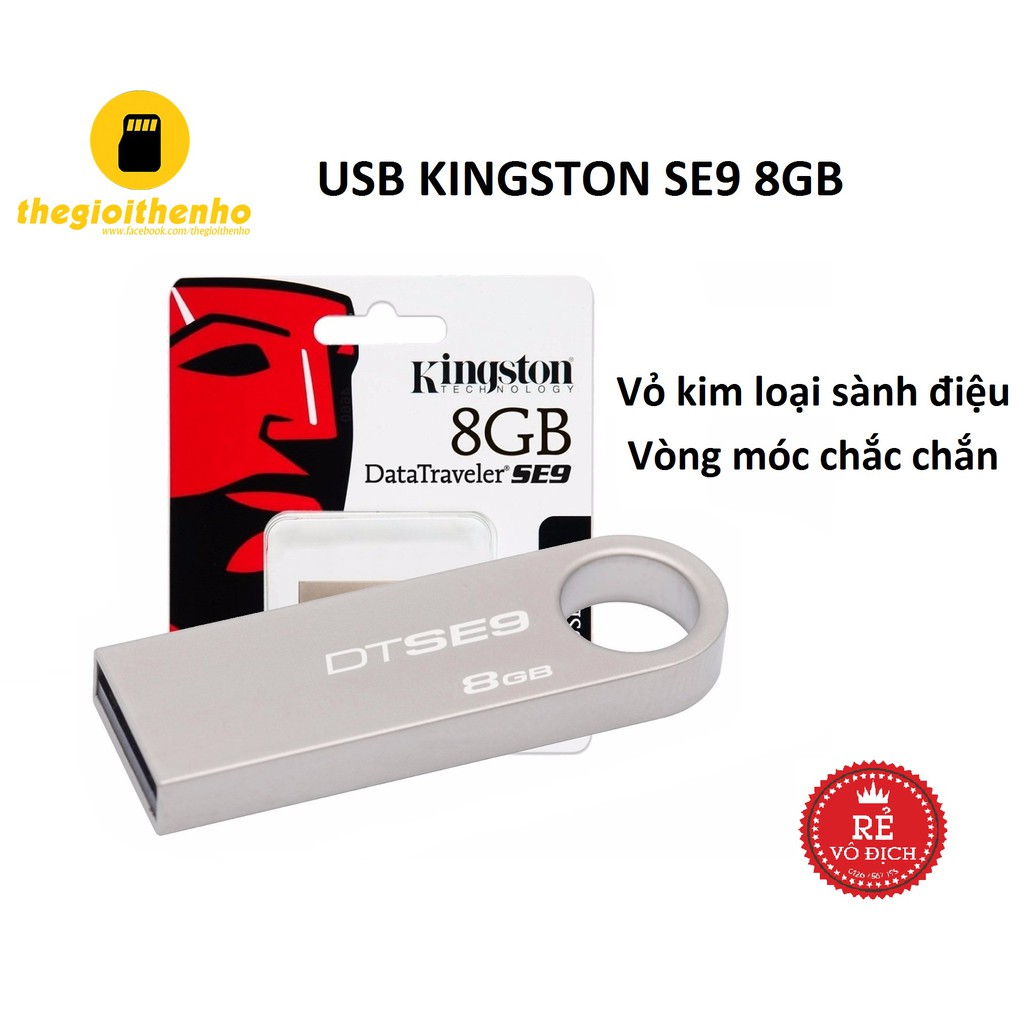 USB 8GB KINGTON SE9 MINI CHÍNH HÃNG BẢO HÀNH 5 NĂM