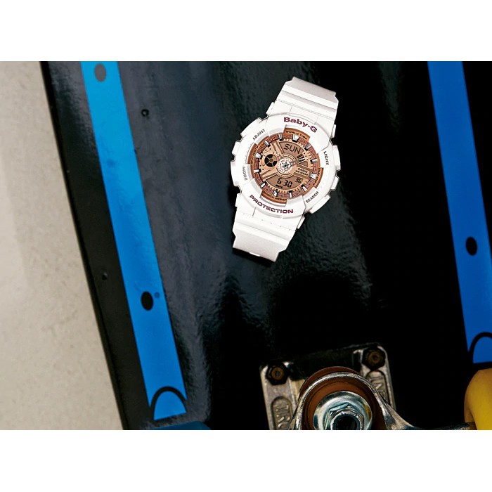 Đồng hồ casio nữ dây nhựa chính hãng BABY-G BA-110-7A1