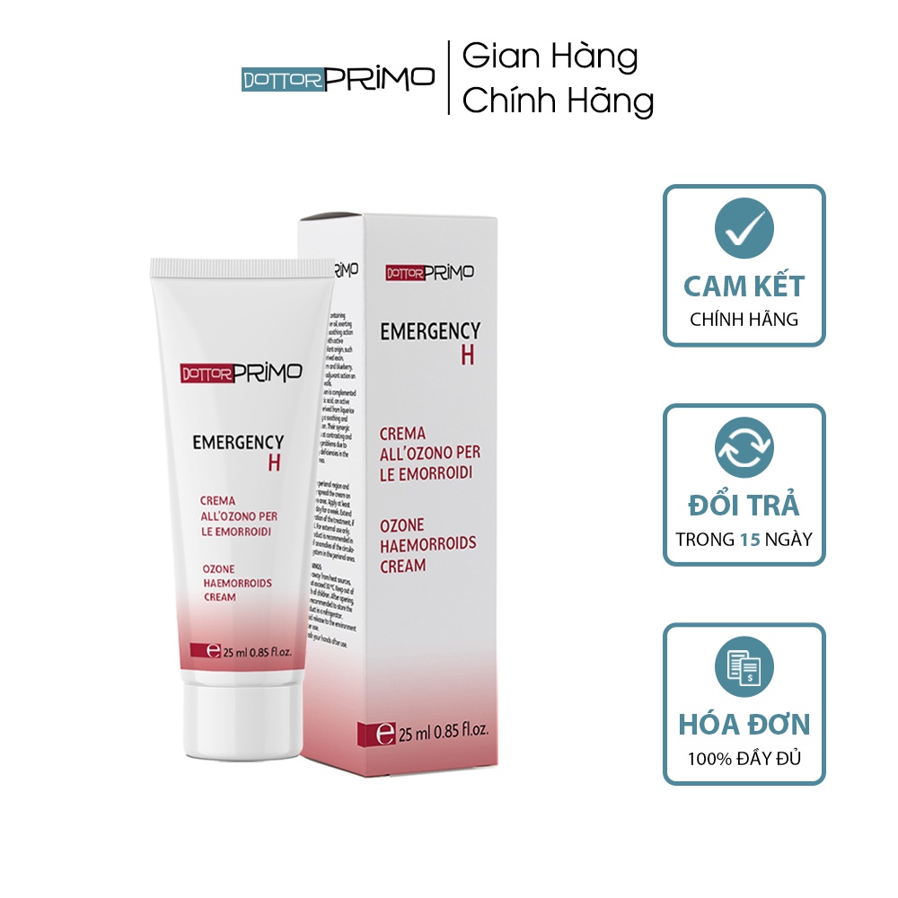 Kem Bôi Trĩ DottorPrimo Emergency H Số 1 Tại Ý Giúp Ngăn Ngừa Nhiễm Trùng Và Giảm Đau Rát Tức Thì 25ml