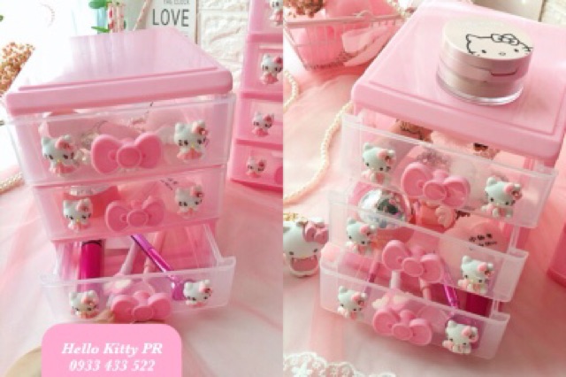 Tủ nhựa mini 4 tầng HELLO KITTY