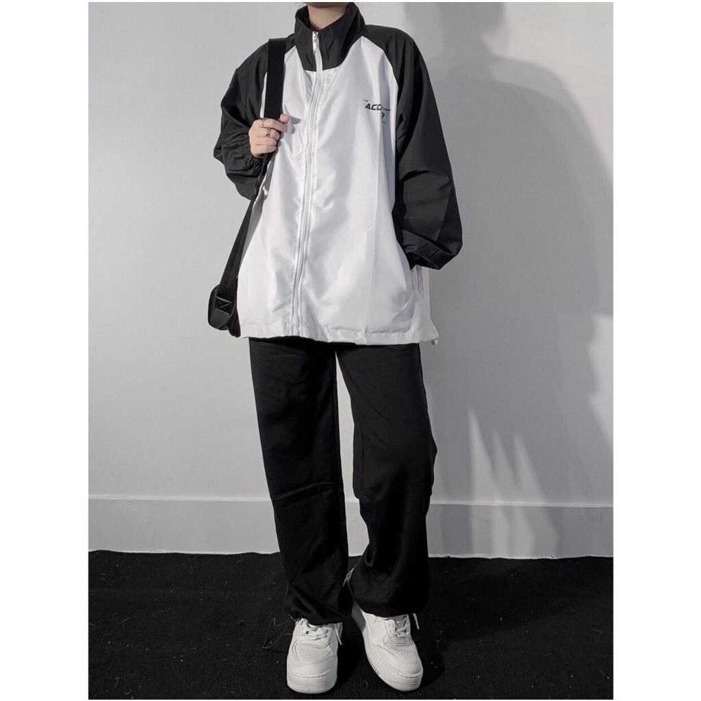 Áo khoác Jacket Acover nam nữ vải dù 2 lớp form rộng khóa khéo – Unisex 2022