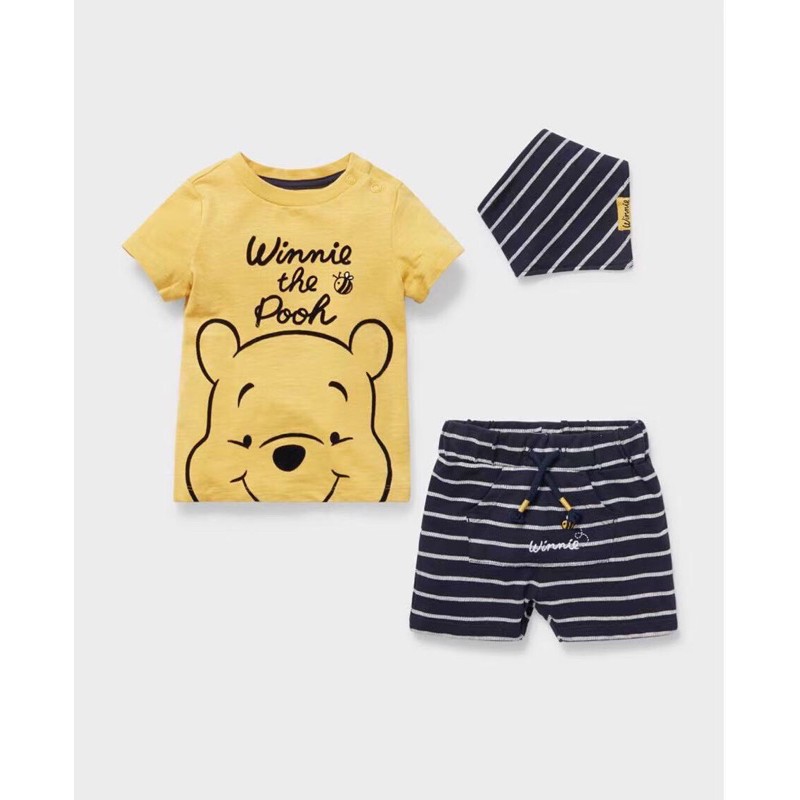 HẾT HÀNG Set bộ Hm gấu Pooh vàng kèm yếm tqxk HẾT HÀNG