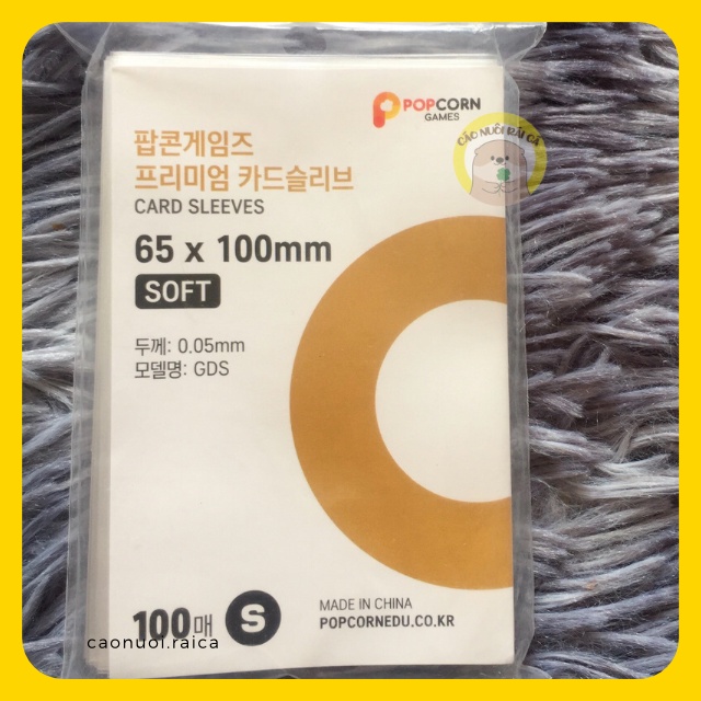[TÁCH LẺ-MỎNG] SLEEVE POPCORN LOẠI MỎNG ĐỦ SIZE - Cáo nuôi Rái Cá