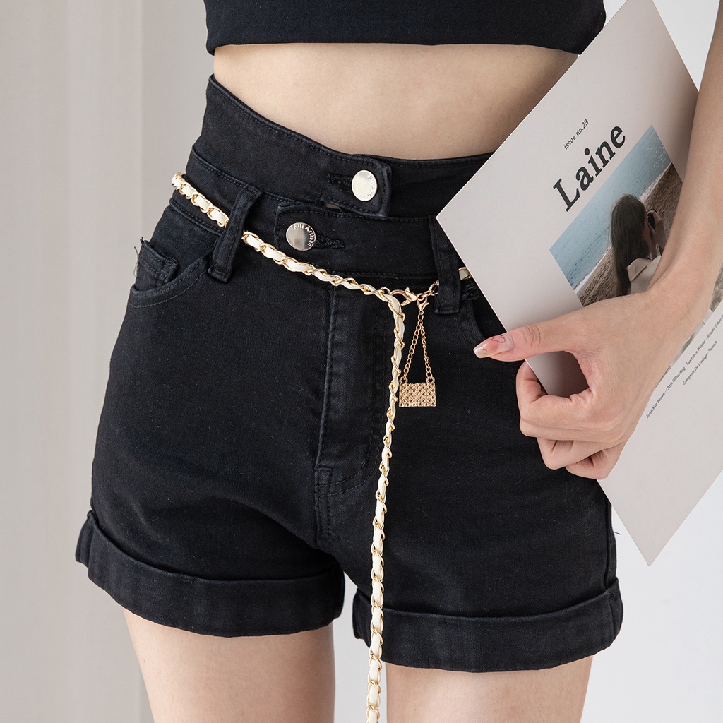 Dây Xích Kim Loại Trang Trí Thắt Lưng Phong Cách Xiaoxiang Thắt Lưng Ngọc Trai Chain Nữ Dây Xích Nữ Dây Nịt