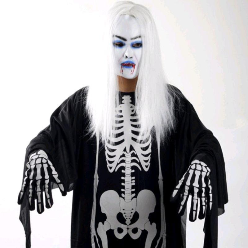 Mặt nạ Ma Nữ hút máu phù hợp hoá trang Halloween, lễ hội, quay clip youtube tiktok