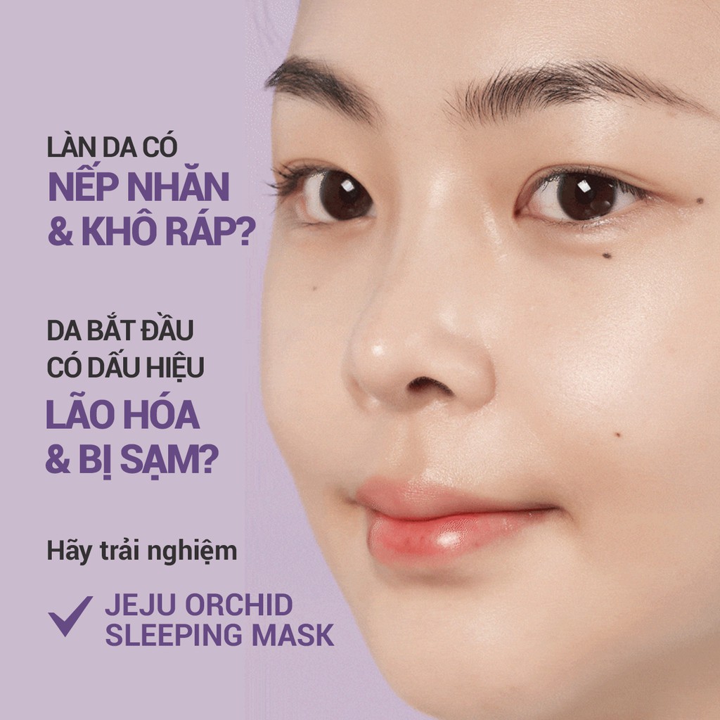 [Mã FMCGMF11 giảm 8% đơn 250K] Mặt nạ ngủ chống lão hóa hoa lan tím innisfree Jeju Orchid Sleeping Mask 80ml