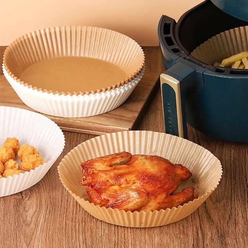 Set 50 Giấy Lót Chống Dính Hình Tròn Dùng Một Lần Để Làm Món Hấp