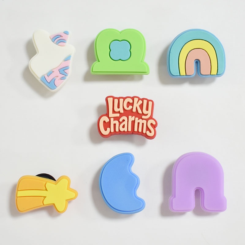 Jibitz Ghim Cài Hình Ngôi Sao Vàng May Mắn Và Chữ Lucky Trang Trí Giày Có Lỗ Quyến Rũ Cho Nữ