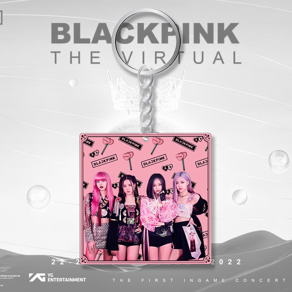 Móc khóa blackpink KPOP 2 lớp thành viên nhóm lisa rose jennie jisoo phụ kiện túi xách phụ kiện shop HM Decor