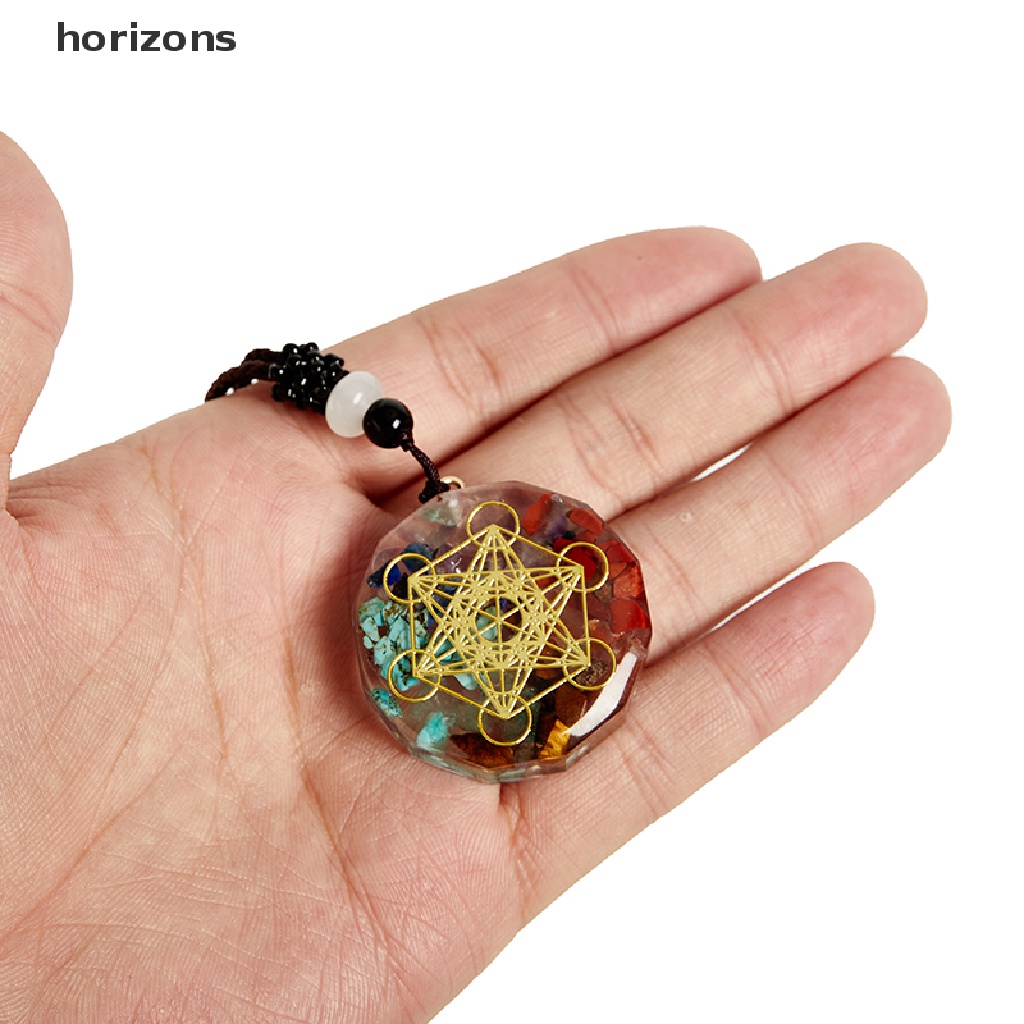 [horizons] Mặt Vòng cổ Đá Chakra Năng Lượng Tự Nhiên Mang Lại May Mắn