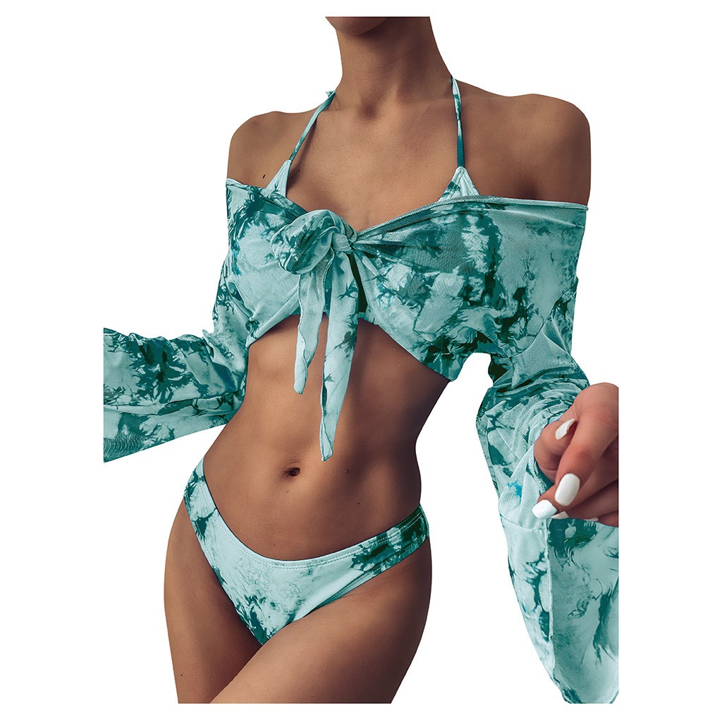 [Mã FACBGO245 giảm 10K đơn bất kì] Bikini Cột Dây + Áo Tay Dài Thiết Kế Quyến Rũ Cho Nữ | BigBuy360 - bigbuy360.vn