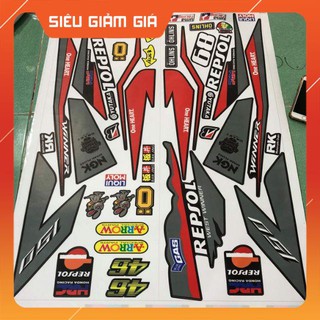 Tem rời winner repsol dán xe đen nhám