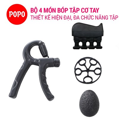 Bộ 4 món tập cơ tay YGW21 POPO đa chức năng có hộp đựng, điều chỉnh kháng tích hợp lò xo thép