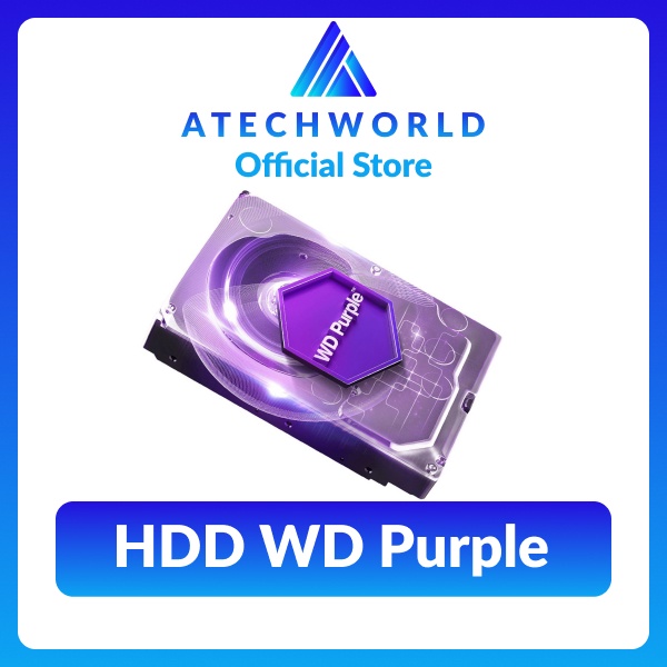 Ổ Cứng HDD Western Digital Purple 3.5 inch Sata 3 Chính Hãng Bảo Hành 3 năm