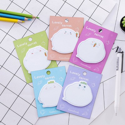 Sổ note vịt trắng đáng yêu N45 dake duck giấy ghi chú cute  dễ thương cà rốt