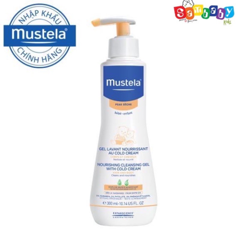 Sữa Tắm Gội Da Khô Mustela Nourishing Cleansing Gel with Cold Cream 300ml date 9/2022