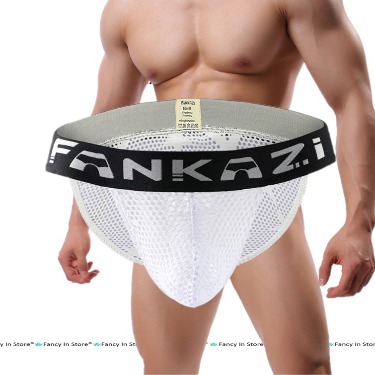 Quần Lót Nam Hở Sườn Tam Giác, Quần Lót  Lưới Thoáng Mát Mùa Hè Fancy In - br009